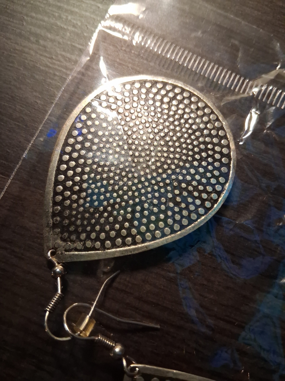 & Other Stories Silver Teardrop Dot Filigree Earrings